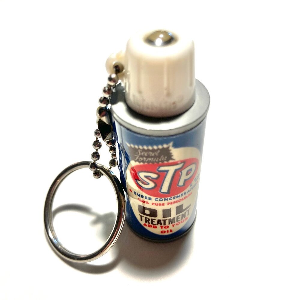 STP Oil Treatment Key Chain w Penlight, ca 1960s - Picture 3 of 6